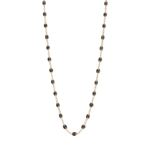 GIGI CLASSIQUE COLLIER OR ROSE QUARTZ 42CM