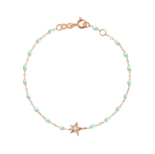 GIGI PIRATE BRACELET OR ROSE JADE DIAMANTS 17CM