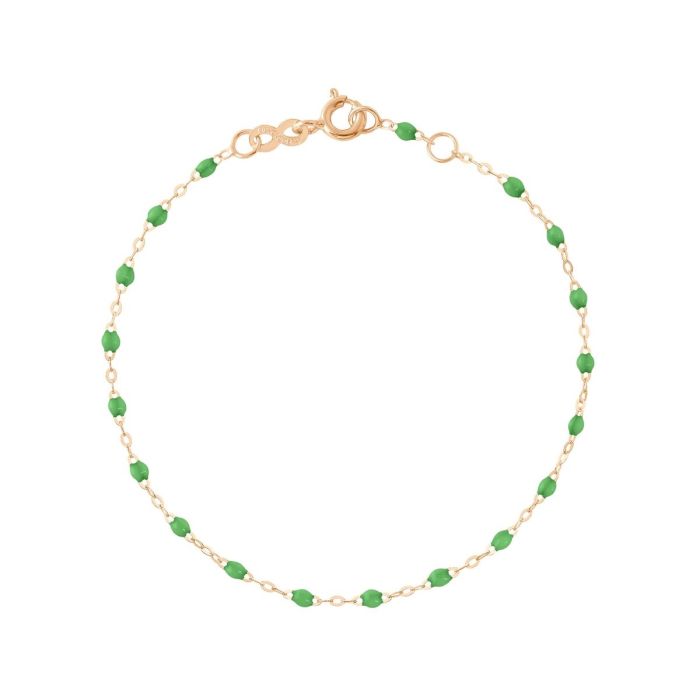 GIGI CLASSIQUE BRACELET OR ROSE VERT PRAIRIE 17CM