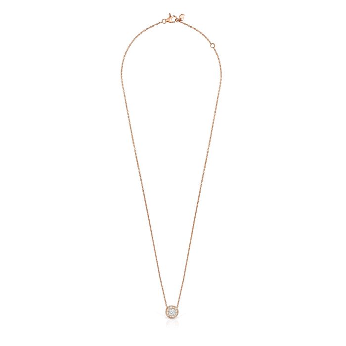 CERVERA PANIER PINK GOLD NECKLACE DIAMONDS