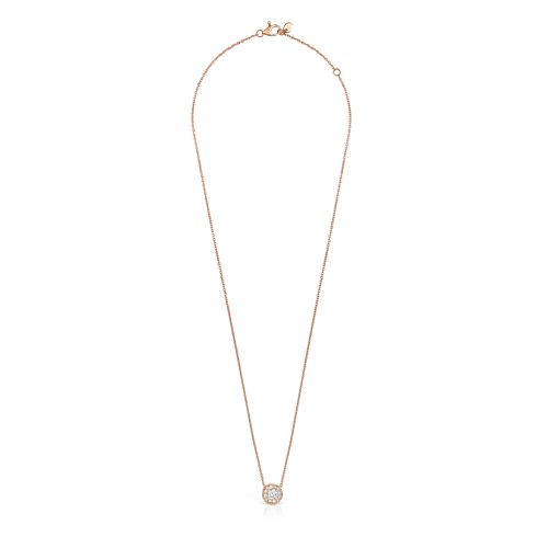 CERVERA PANIER PINK GOLD NECKLACE DIAMONDS