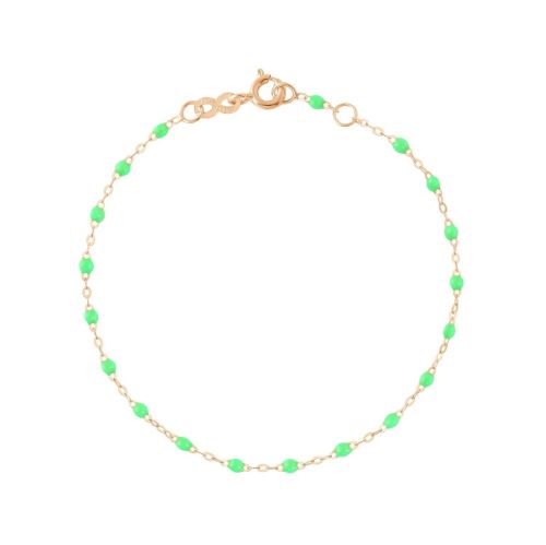 GIGI CLASSIQUE BRACELET OR ROSE VERT FLUO 18CM