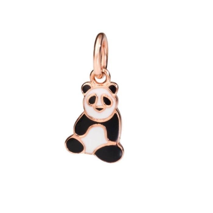 DODO PANDA CIONDOLO ORO ROSA SMALTO