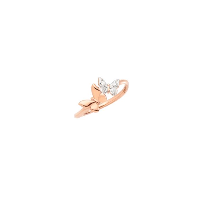 DODO  BUTTERFLY ANELLO ORO ROSA DIAMANTI