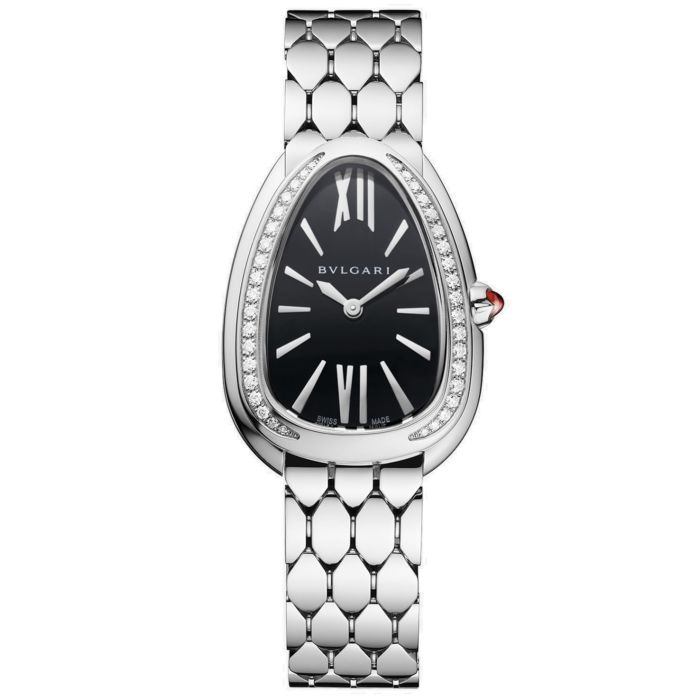 BULGARI SERPENTI SEDUTTORI 33MM STEEL DIAMONDS