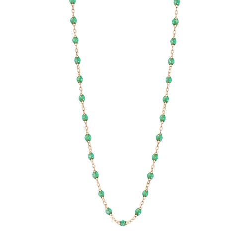 GIGI CLASSIQUE COLLIER OR ROSE MENTHE 42CM