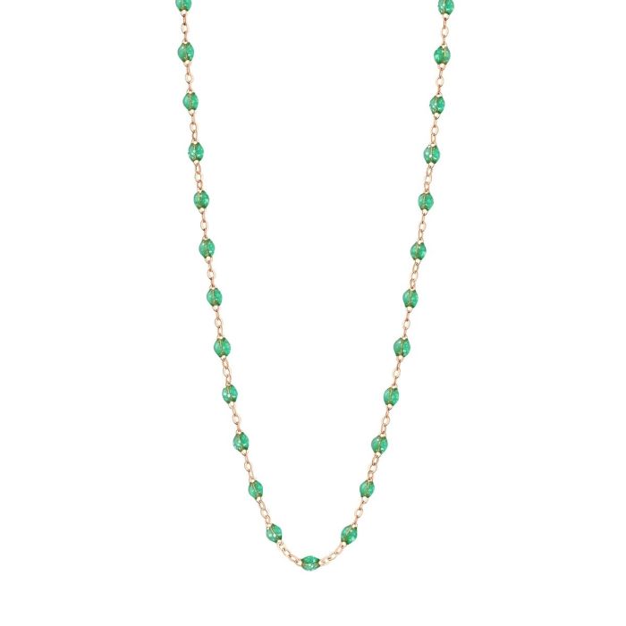 GIGI CLASSIQUE COLLIER OR ROSE MENTHE 42CM