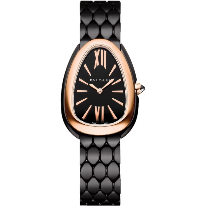 BULGARI SERPENTI SEDUTTORI 33MM STEEL/PINK GOLD