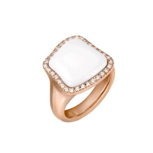 CHANTECLER ENCHANTÉ ANELLO ORO ROSA KOGOLONG DIAMANTI