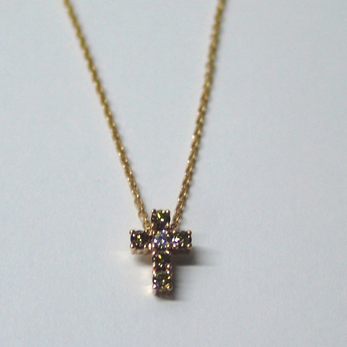 CERVERA BROWN CROSS NECKLACE