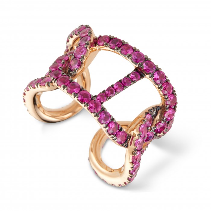 CERVERA GOURMETTE PINK SAPPHIRE RING