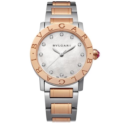 BULGARI BULGARI 33MM PINK GOLD DIAMONDS