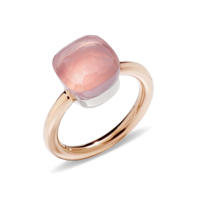 POMELLATO NUDO MEDIUM ANELLO QUARZO ROSA