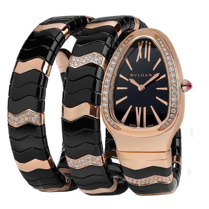 BULGARI SERPENTI 35MM PINK GOLD DIAMONDS